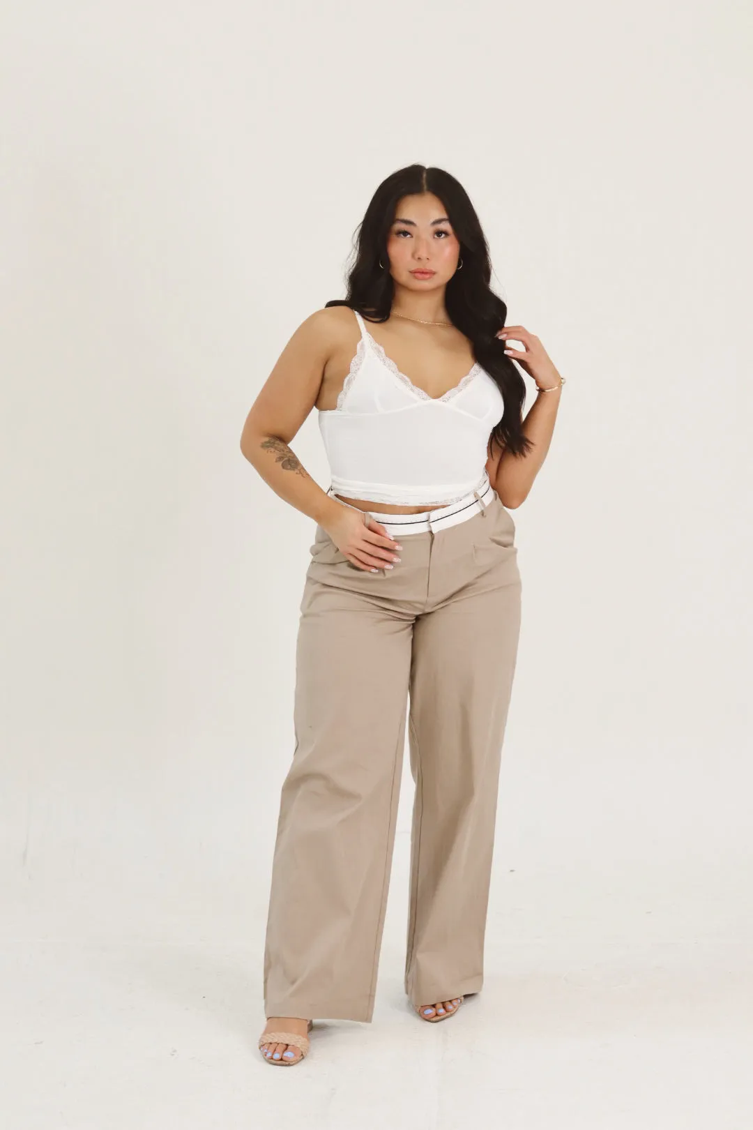 Waistband Detail Trousers