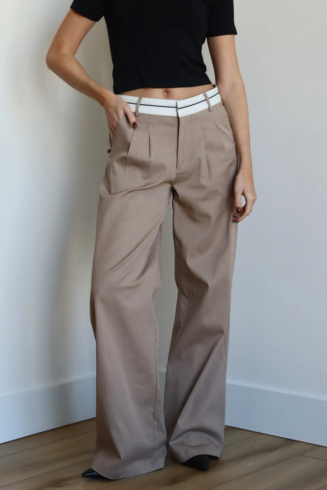 Waistband Detail Trousers