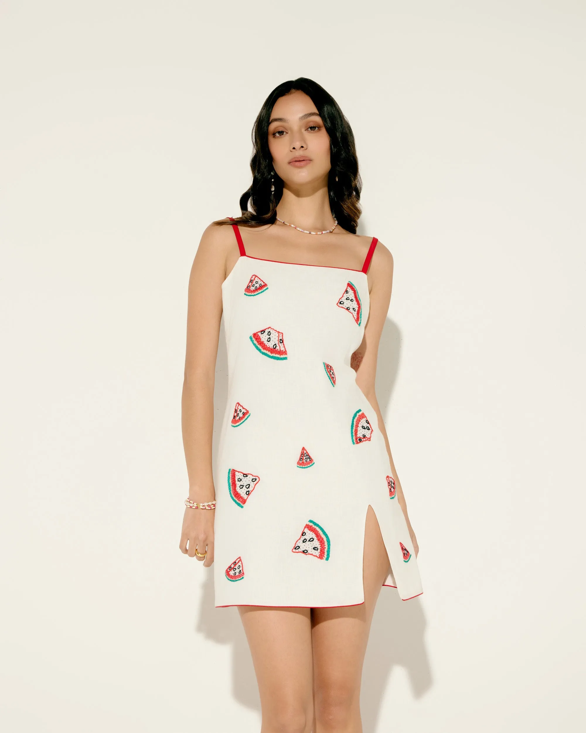 WATERMELON SLIP DRESS