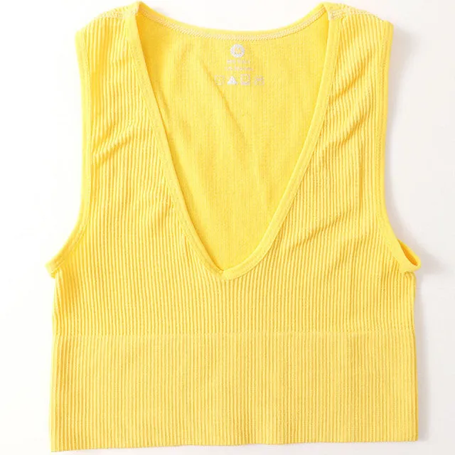 Women Top Sexy Crop Top Female Seamless Underwear Bralette Tank Top Girls Summer Camisole