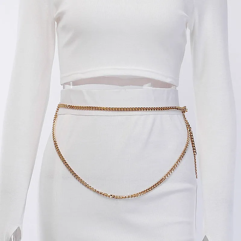 Women's Elastic Ribbed Knitted Long Sleeve Two-Piece Dress