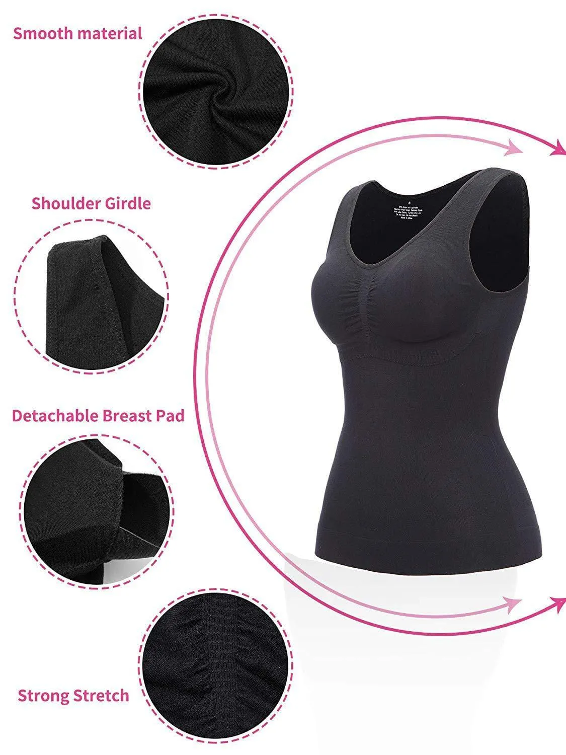 Women's Shaper Seamless Body Shaper Tank Top Compression Shapewear