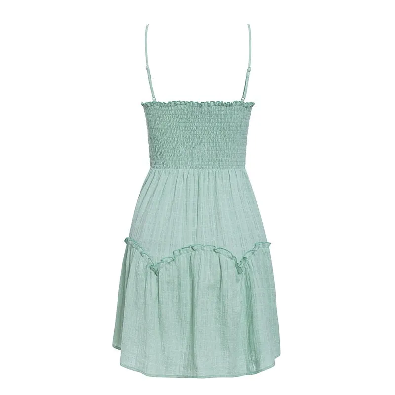 Women's Summer Casual A-Line High-Waist Short Dress