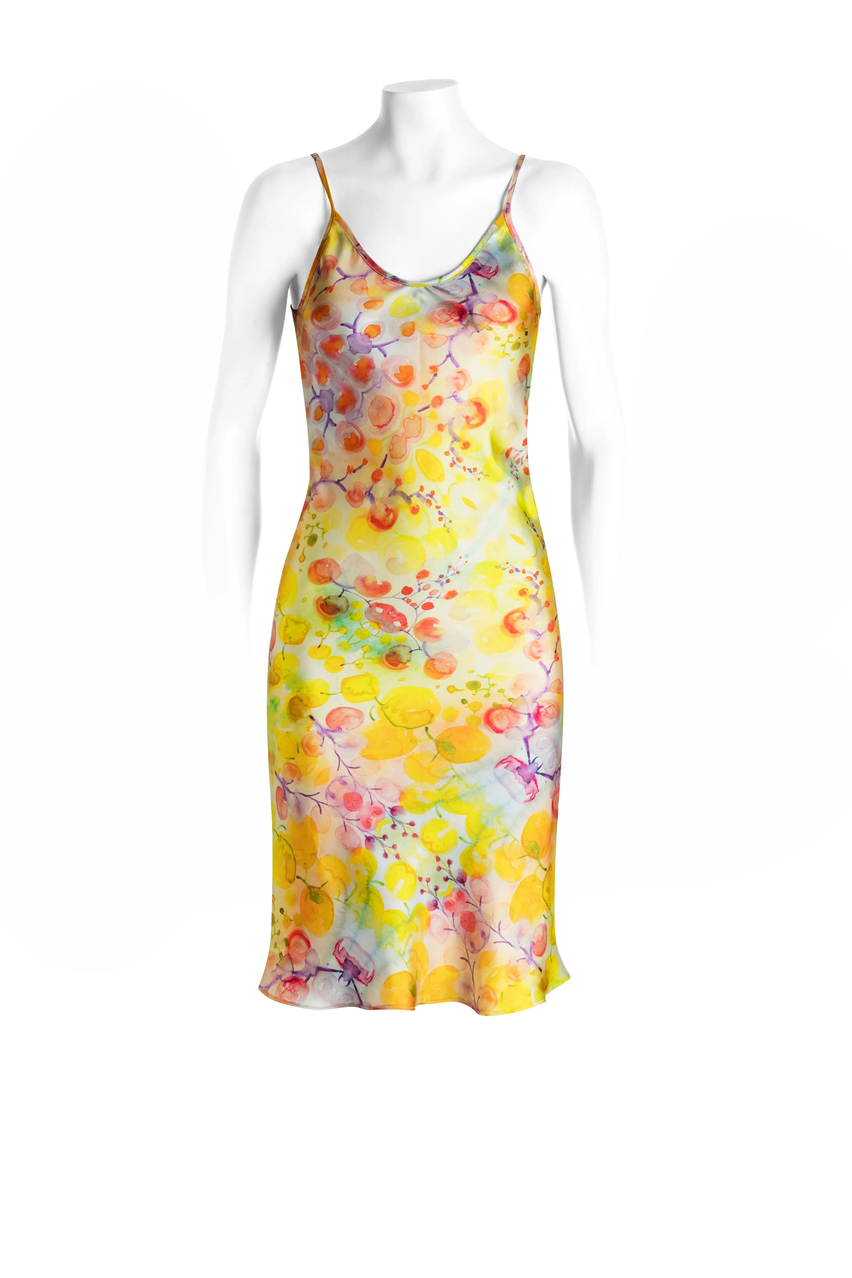 Yellow Kaleidoscope Slip Dress (short)