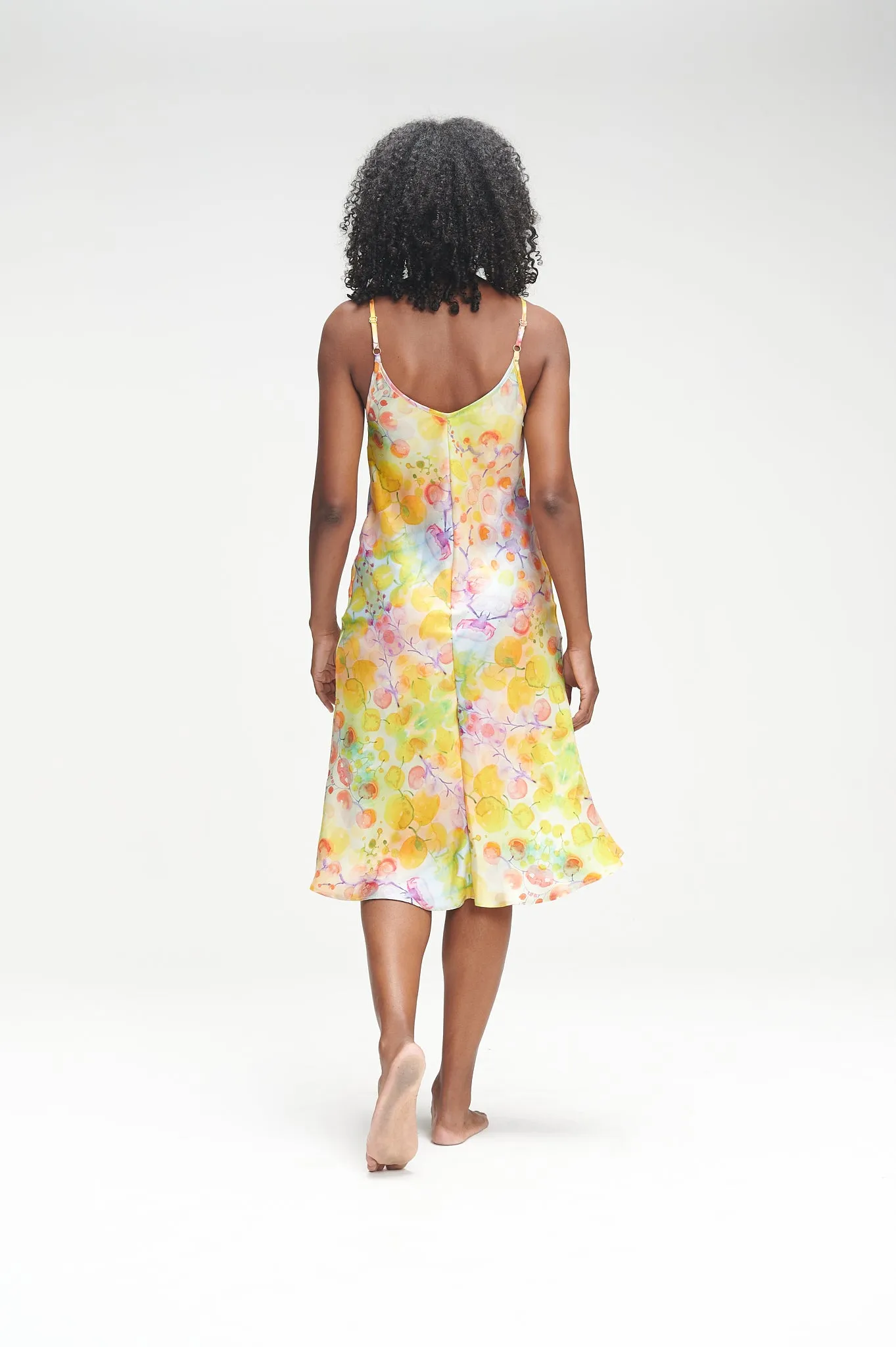 Yellow Kaleidoscope Slip Dress (short)